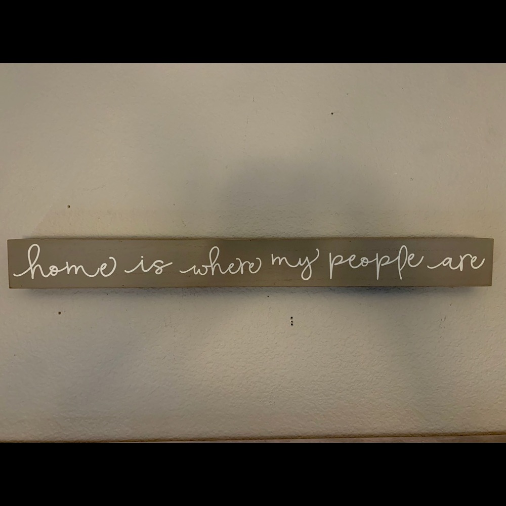 Farmhouse wood sign in Grey